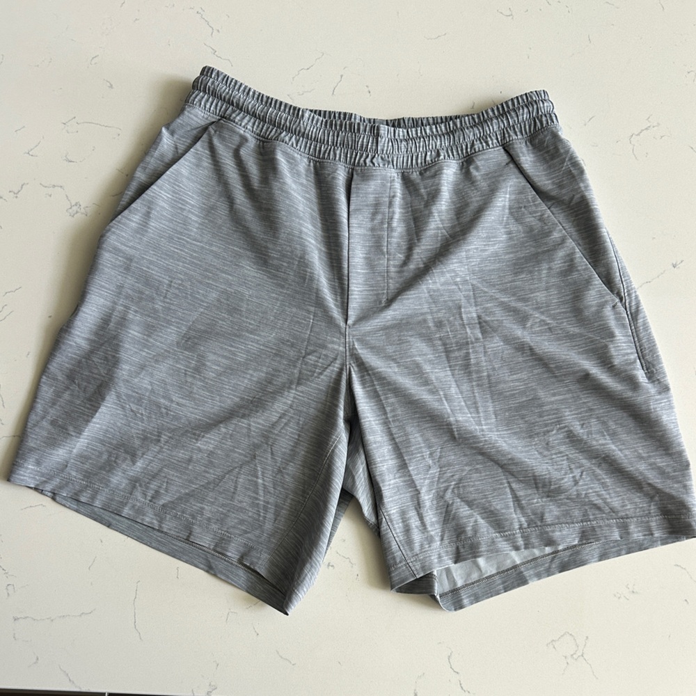 Mens Lululemon Pace Breaker Short 7" Lined Gray